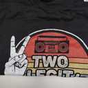 Retro Vintage 2nd Birthday Hip Hop Theme Two Legit to Quit T-Shirt Small