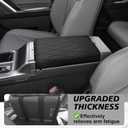 Muslogy Center Console Armrest Cover Compatible with 2026 Toyota RAV4 Accessories Comfort Armrest Pad Arm Rest Cushion Vegan Leather Protector Regular Thick(V2 Diamond Pattern)