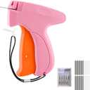 Stitch Gun for Clothes, Handheld Quick Clothing Fixer, Mini Sewing Tagging Gun with 6 Needles, 1000 Black Fasteners & 1000 White Fasteners for Clothing Repair, Hemming, DIY Crafts (Pink/Orange)