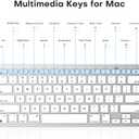 OMOTON Wireless Keyboard for Mac, Compact Ultra-Slim Design (No Number Pad), Stable Bluetooth Keyboard for Mac, Ergonomic and Portable, Compatible with MacBook Pro/Air/iMac, Silverwhite