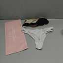 Thongs for Women Breathable Seamless Stretch Underwear Soft Low Waist Ladies T-back Panties 6 Pack Large