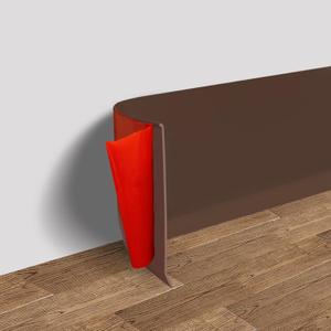 Vinyl Wall Base Rubber Baseboard Molding Trim Self Adhesive 4" Wide
