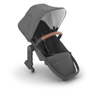 UPPAbaby RumbleSeat V2+ Second Lower Seat/Compatible with Vista V2 and Vista V3 / Adapters, Bumper Bar, Bug Shield Included/Greyson (Charcoal Mlange/Carbon Frame/Saddle Leather)