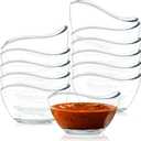 Vikko Mini Glass Bowls, Set of 12 Soy Sauce Dishes, Small 2.25 Ounce Dipping Sauce Cups, Dipping Bowls, Multi Purpose Small Glass Bowls for Dessert, Candy, Kitchen Prep, Dishwasher Safe