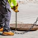 Plastic Safety Chain Barrier Chain for Crowd Control Lightweight Isolation for Construction Sites Warehouses and More (Black)