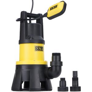 6000GPH Submersible Sump Pump with Float Switch1.5HP Sewage Effluent Pump with 16FT Power Cord for Pool Draining, Flooded House, Sump Pit, Pond Water Removal