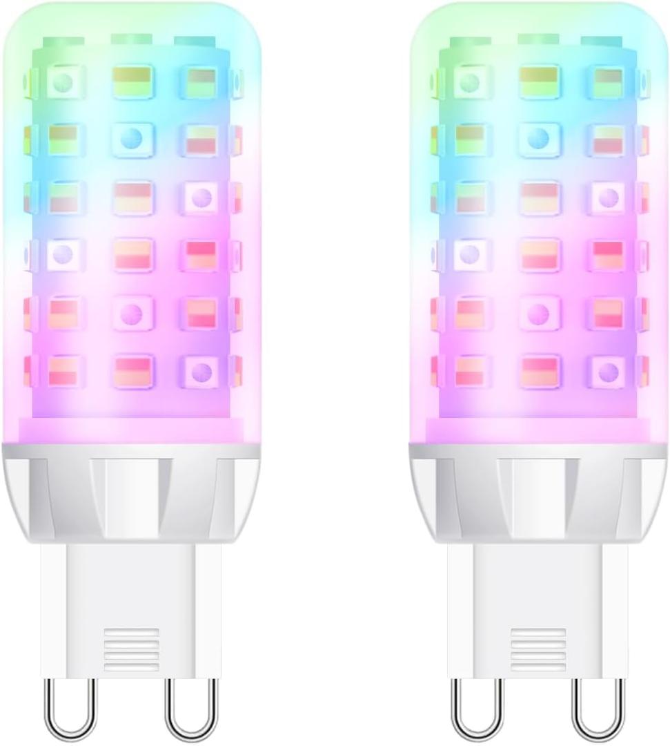 G9 Smart Light Bulb, Compatible with Alexa and Google Assistant, Color Changing Smart Led Bulbs, Dimmable and Tunable, Pack of 2