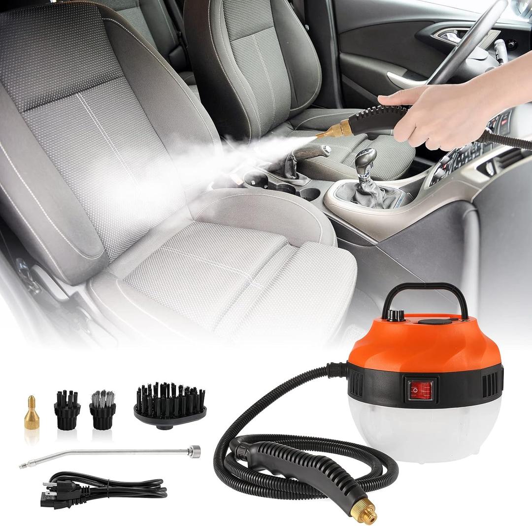 WICHEMI Steam Cleaner Steamer for Cleaning 1800W High Pressure High Temperature Handheld Steam Cleaner for Car Detailing Multifunction Portable Steam Cleaning Machine for Home Kitchen Use (Orange)