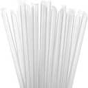 400 Pcs Clear Boba Straws Jumbo Smoothie Straws,Individually Wrapped Disposable Plastic Large Wide-mouthed Milkshake Drinking Straws (0.43" Wide X 9.45" Long)