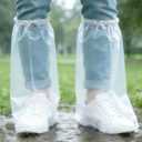 20Pcs(10 pairs) Thickened Waterproof Shoe Covers for Rain, Clear Rain Shoe Covers, One Size Fits Most, 10P L Adults