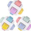 Keyboard Fidget Toys Adults 3PCS 6-in-1 Fidget Keyboard Clicker Cube Sensory Toys for Anxiety Stress Relief (6 Polytope, 3 PCS)