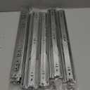 6 Pairs of 16 Inch Hardware 3-Section Full Extension Ball Bearing Side Mount Drawer Slides,100 LB Capacity Drawer Slide (Zinc Plated)