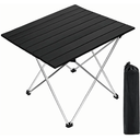 Folding Camping Table Ultralight Aluminum Portable Beach Table with Carry Bag for Camping Hiking BBQ Outdoor Picnic(L)