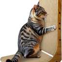AGYM Cat Scratcher, 26 inch L Shape Cat Scratching Pad for Indoor Cats, Durable Sustainable Cardboard Scratcher, Recyclable Vertical Cat Scratch Pad to Protect Furniture, Large
