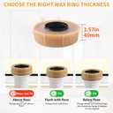 Extra Thick Toilet Wax Ring Replacement Kit, Universal Wax Seal Fits 3" & 4" Drain Pipes, Includes Bolts & Washers, Easy Installation, Compatible with Below-Floor or Level Flanges