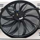 Aluminum Radiator Shroud Electric Fan For 1955-1957 1956 Chevy Bel Air/Nomad V8 Electric Fan with Relay kit