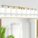 8-Light Vanity Lights for Bathroom, Farmhouse Lighting Fixtures, 52 Inch : 8-Light