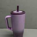 BrüMate Era 40 oz Tumbler with Handle and Straw | 100% Leakproof Insulated Water Bottle Tumbler with Lid & Flexible SoftSip Straw | Made of Stainless Steel | Cup Holder Friendly | 40oz (Violet Crush)