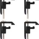 P-AC-04N Utility Track System Mounting Clamp for Toyota Tacoma/Tundra Truck Cap/Camper ShellBlack 4PCS)