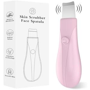 Dual-Mode Blackhead Remover Tools- Skin Scrubber Face Spatula | Battery/Handheld Face Scraper for Deep Cleansing, Skin Care Tool for Men and Women (Pink), Pack 5