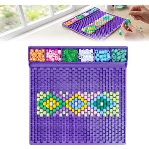 Peyote Stitch Pattern Pony Bead Planning Tray for 6x9mm Pony Beads | kandi Bead Making Board: Essential for Visualizing Intricate Beadwork Pattern Designs, Kandi Cuffs,kandi Mask,Charms