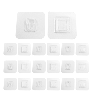 30 Pair Double Sided Adhesive Hooks Wall Adhesive Hooks Wall Hanger Holder Utility Wall Hooks for Bathroom Kitchen Office Hanging