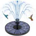 AISITIN 3.5W Solar Fountain Pump Built-in 1500mAh Battery, Bird Bath Fountain with 6 Nozzles, Solar Floating Water Pump for Bird Bath, Fish Tank, Pond, Pool, Garden and Outdoor