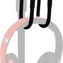 YYST Microphone Stand Clamp-On Studio Headphone Hanger Holder Hook Rack for Headphone, Cords, Tambourines, etc- No Instrument (1)