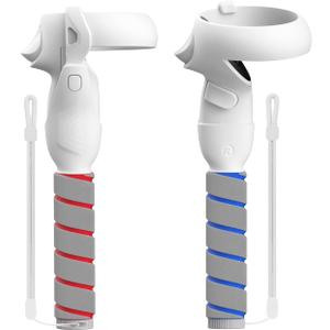 ZYBER Handle Attachments for Oculus Quest 2 Controller Accessories, VR Gorilla Tag Long Arms Grips for Meta Quest 2 Beat Saber Golf Club Baseball, Enhance VR Game Experience White