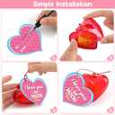 28 Pack Valentines Day Gifts for Kids, Animal Mochi Squishies Filled Heart-Shape Box and Greeting Cards Kawaii Squishies Stress Relief Fidget Toys for Classroom Exchange Gifts Party Favors Prizes