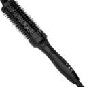 K&K Thermal Brush, Blowout Boost Ionic Round Heated Hot Brush, to Make Hair Smoother & Shinier, Easy to Use, Not for Blow Drying, 38mm Barrel, Dual Voltage, US Plug, Jet Black