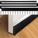 Frienda 4 Set Silver Door Brush Bottom Sweep Brush Weather Stripping Aluminum Door Seal with Screws for Gaps up to 1 Inch, for Home, Commercial Gate, Fill Gaps Dust, Debris (4 x 39.3 Inch)