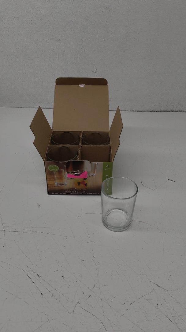 Glassware Set 4 Glasses 12.2 Oz