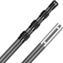 DOBEN Carbon Fiber Pool Pole, Professional Ultralight Pool Poles 3.7 to 12 FT, Telescoping Lightweight Pool Cleaning Pole, Heavy Duty Pool Pole for Skimmer Net, Brush, Vacuum Head 12FT (Matte)