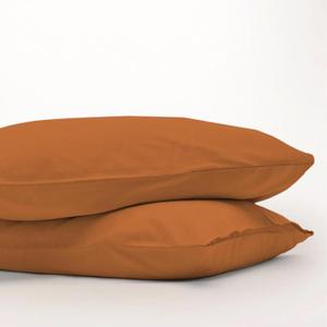 QUEENSBAY King Pillow Cases Set of 2, Cooling, Envelope Closure, Easy Care, Comfortable, Breathable Soft Microfiber, Wrinkle Free, King Size Pillow Covers, 20x36 Inches, Orange