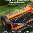 VEVOR Push Reel Lawn Mower 14 inch, 5 Blades Manual Push Mower No Motor, 0.6-1.75 in Adjustable Cutting Height, Walk-Behind Lawn Mowers with Grass Catcher Bag for Green Lawns, Driveways, Courtyards