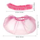 300 Pcs Disposable Shower Caps for Salons, Elastic Bowl Covers for Home, Hotel, Multi-use Liners, Pink