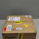 dearlomum Baby Playpen with Non Removable Mat, Extra Large Play Yard for Babies & Toddlers, Portable Travel Playpen, Baby Activity Center for Indoor & Outdoor Use (Gray 59"71")