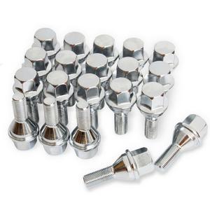 611-005 12X1.25 Wheel Lug Bolts,fit for 2013-2016 Dodge Dart, 2015-2017 Chrysler, 2015-2022 Jeep Renegade, 2018-2022 Compass, 2014-2022 Cherokee, 20 pcs 26mm Shank Studs Set Replace# 6509933AA (Chrome)