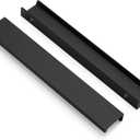 Ravinte 10 Pack Finger Pulls for Cabinets 200mm/7.87" Length Black Edge Pulls Matte Black Finger Cabinet Pulls Concealed Handles for Kitchen Drawer Finger Edge Pull Tab Handle (200mm/7.87" Overall Length)