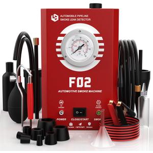Smoke Machine Automotive with Pressure Gauge, F02 Pro EVAP Built-in Air Pump, Smoke Leak Detector Tester for Car & All 12V DC Vehicles in Vacuum, Fuel Diagnostic Pipe System, (Oil Not Included)