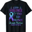 Family Domestic Violence Awareness Purple Ribbon T-Shirt M