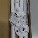 Industrial Pipe Clothes Rack Floating DIY Wall Mounted, Heavy Duty Rustic Vintage Clothing Rod, Metal Garment Bar Space-Saving Hanging for Bedroom, Bathroom and Laundry Room (White 20 inch)