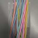 Reusable Silicone Drinking Straws, 12 Pcs Eco Friendly Silicone Straws with 2 cleaning Brushes,for 30oz and 20oz Tumblers, Rtic,Yeti, Ozark, (Two-tone Stripe, 10 inches)