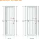 74.8" Extra Tall Pet Gate for Cat, 29.5"-36" Extra Wide Cat Gate with 8 Pressure Bolts, NO Drilling Pressure Mounted Tall Dog Gate Indoor, (White)