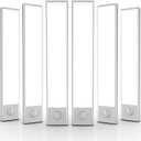 6 Pack Under Cabinet Lighting Wireless, 40 LED Rechargeable Battery Motion Sensor Light Indoor, Stick On Magnetic Closet Lights, Under Counter Lights for Kitchen, Stairs, White 10 in