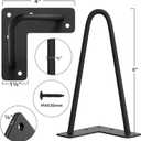 SMARTSTANDARD 8 Inch Heavy Duty Hairpin Furniture Legs, Metal Home DIY Projects for TV Stand, Sofa, Cabinet, etc with Rubber Floor Protectors Black 4PCS