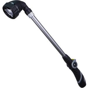 Watering Wand for Hanging Baskets & Windows, Lightweight 6-Spray Wand, Ergonomic Nozzle for Garden, Patio, Car Cleaning (Silver- Black, 22 Inch)