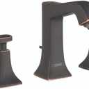 hansgrohe Metris C Widespread Classic Replacement Easy Clean 2 3-Hole Bathroom Sink Faucet in Rubbed Bronze, 31073921