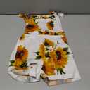 Ayalinggo Toddler Baby Girl Sunflower Print Overalls Shorts with Pocket Suspender Trousers Cute Summer Clothing Outfit, 5-6 Y